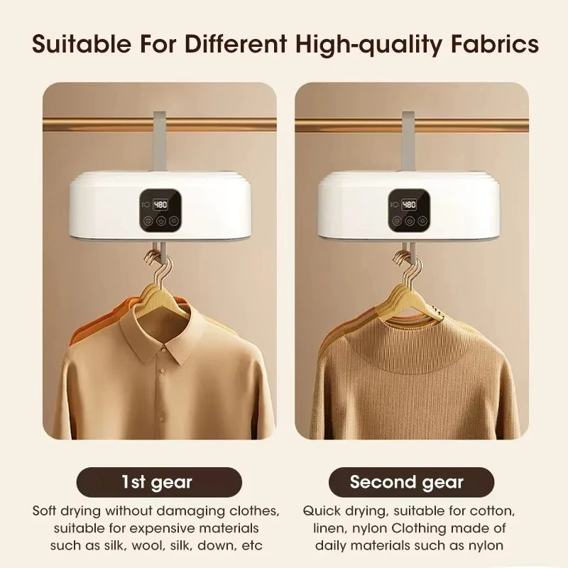 Mini Portable Foldable Electric Dryer with Intelligent Timer for Fast Drying Household Cabinet Compact Travel Drying Bag