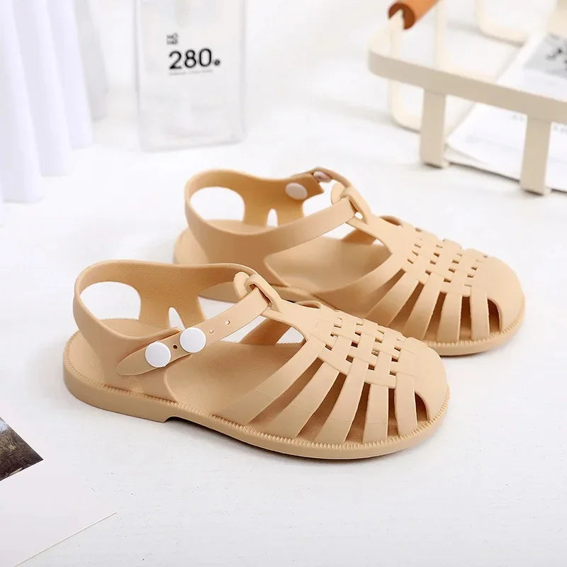 Children's Summer New Roman Sandals Outerwear Headband Buckle Outdoor Cool Shoes Beach Shoes Spring New Style Non-Brand