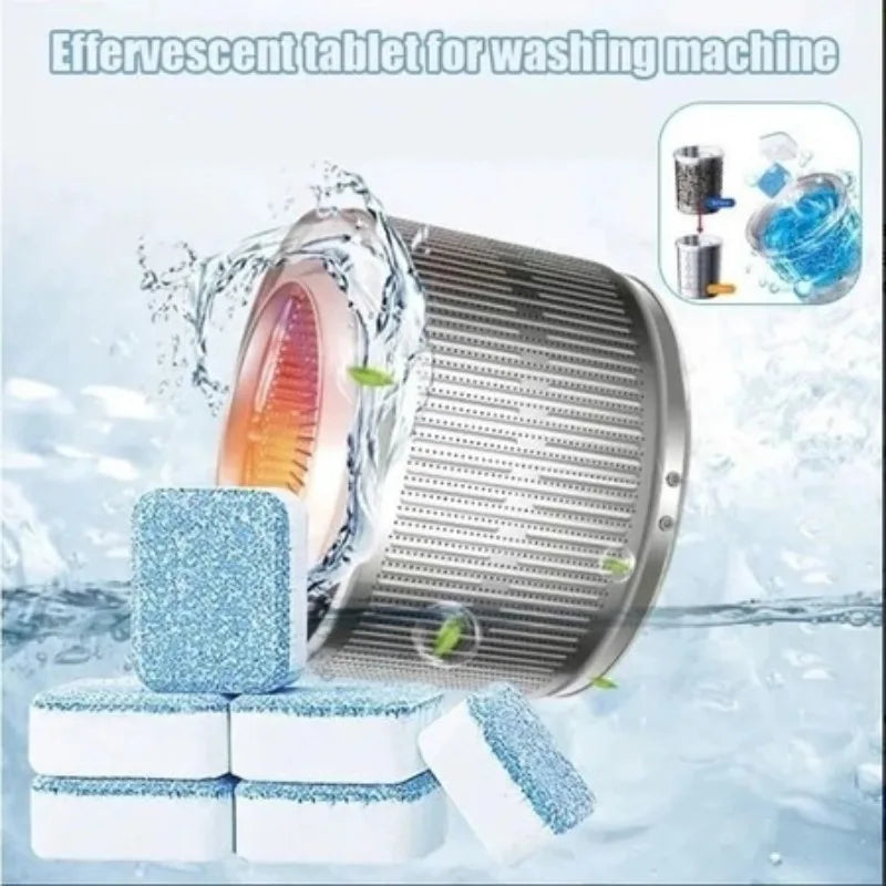 Kit 12 24 36 Pastilhas Efervescentes para Limpeza Profunda da Maquina de Lavar Desincrustante e Anticalcario