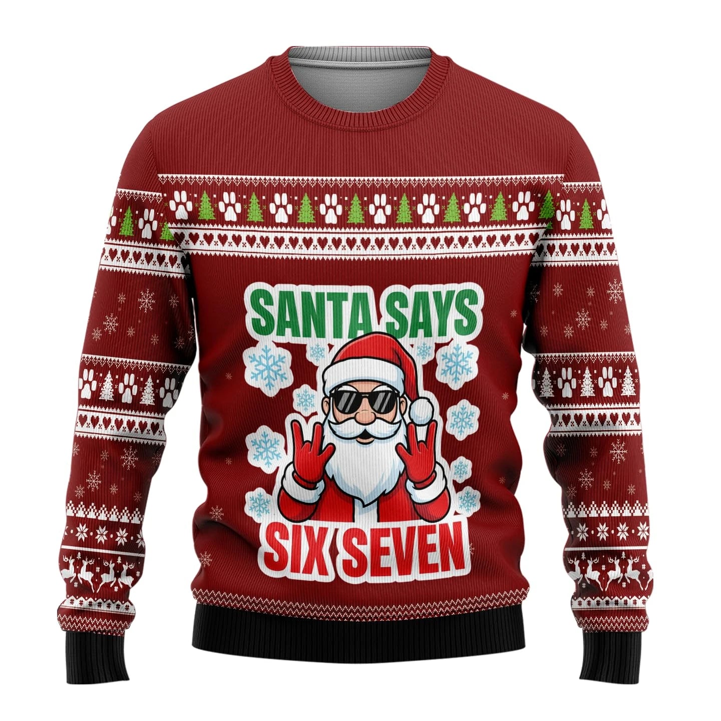 Funny 6 7 Ugly Christmas Sweater For Women Men Clothes Six Seven Mens Sweatshirt Holiday Jumper Sweaters 67 Pullovers Clothes