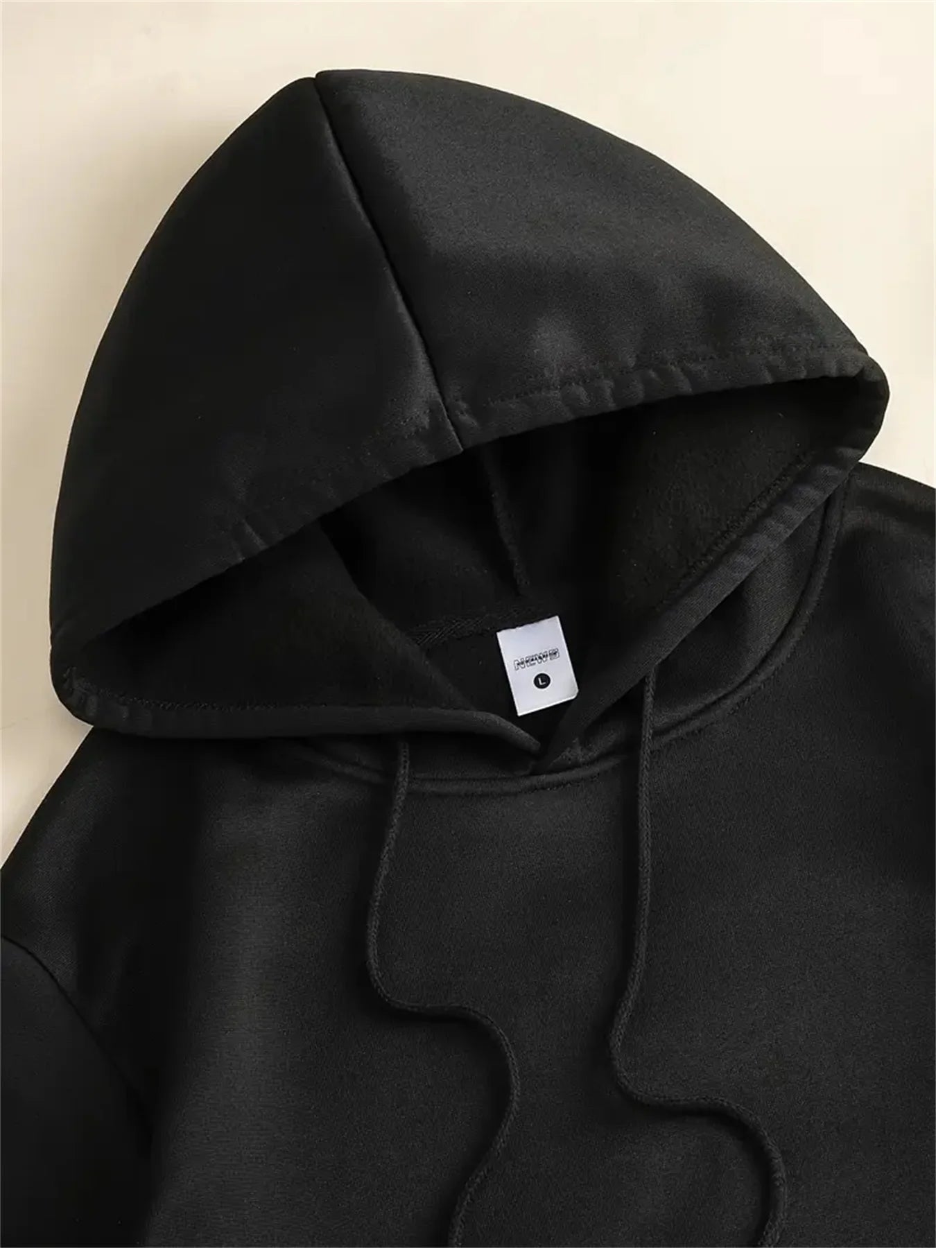 Men's autumn and winter casual fashion loose back poker card A graphic printed long sleeved hooded sweatshirt warm pullover