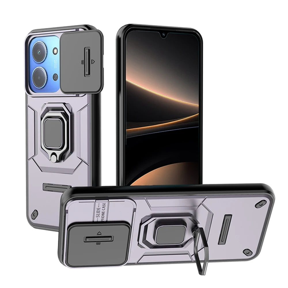 For Xiaomi Redmi 15C 4G 171mm Case Shockproof Armor Magnetic Holder Ring Case For Redmy 15C 15 C Redmi15C 4G Lens Protect Cover