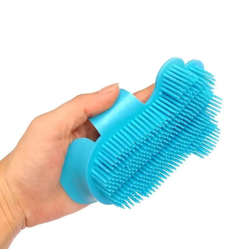 Pet Silicone Bath Brush Massage Glove Pet Hair Remover Deshedding Grooming Tool for Small Large Dogs Cats Cat Massage Comb Comb