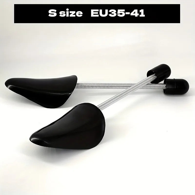 1 Pair Adjustable Plastic Spring Shoe Tree for Men & Women, Prevent Deformation, Wrinkles, and Maintain Shoe Shape, Black