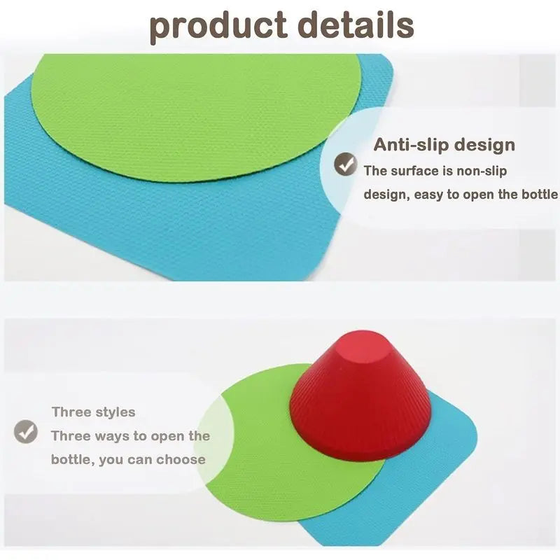 1/3pcs Rubber Can Opener Pad Reusable Bottle Opening Booster Anti-slip Easy-to-Use Gripper for Elderly Children Kitchen Gadgets