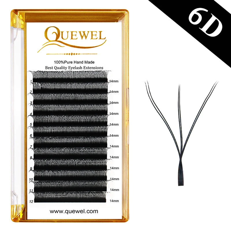 Quewel W Volume Eyelashes 3D/4D/5D/6D/8D Shape Eyelash Extensions Fans 8-14mm Curl New False Eye Lash Wholesale Makeup Tool