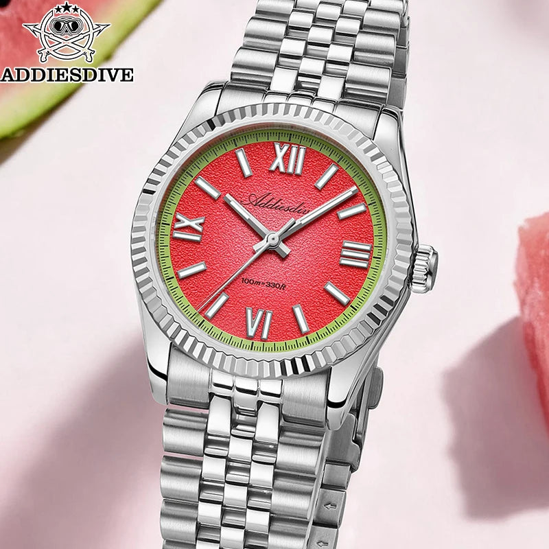 ADDIESDIVE 36mm Summer Dive Watch Fashion Fun Fruit Series Men Sports Quartz Watches Japanese VH31 Diver Watch Reloj New AD2535