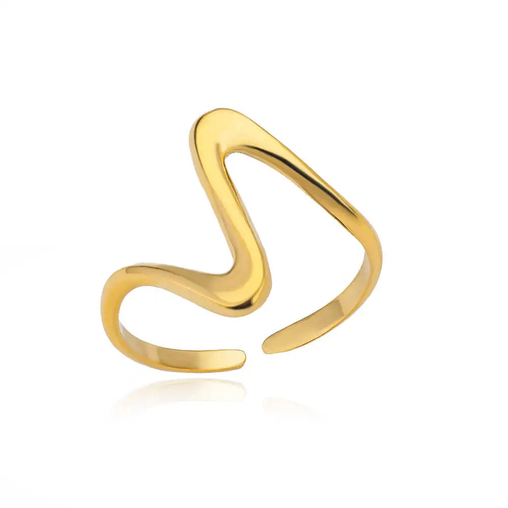40 Style Rings for Women Stainless Steel Rings Classic Gold Color Adjustable Rings Wedding Aesthetic Jewelry Gift Free Shipping