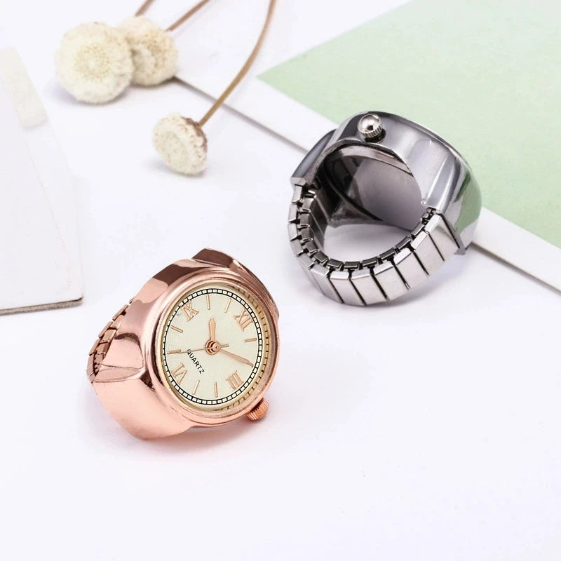 RetroGem New Fashion Personality Ring Watches Adjustable  Women's Party Banquet Jewelry Finger Accessories Rings Gifts for Women