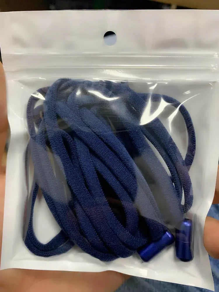 No Tie Elastic Stretchy Shoelaces Capsule Metal Lock, Tieless for Sneakers Shoe Accessories, Adjustable Durable One Size Fit All
