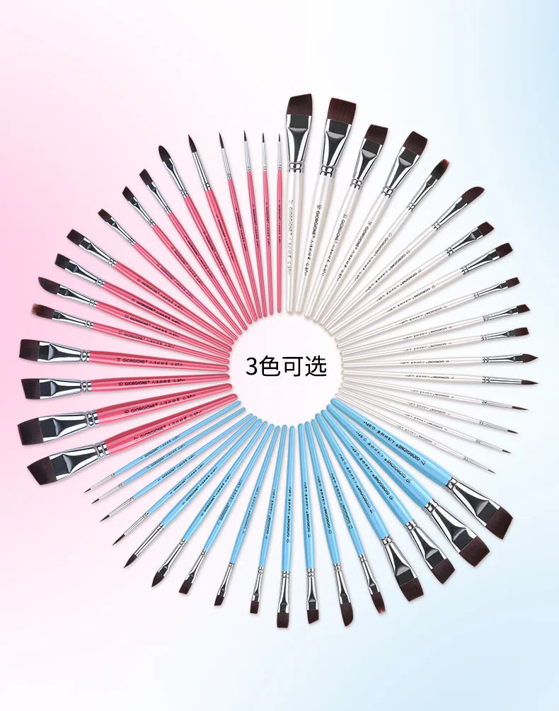 7/10/17 Pcs Multi-functional Face Body Paint Brushes High Quality Sky Blue Artist Watercolor Painting Makeup Tool Make Up Brush