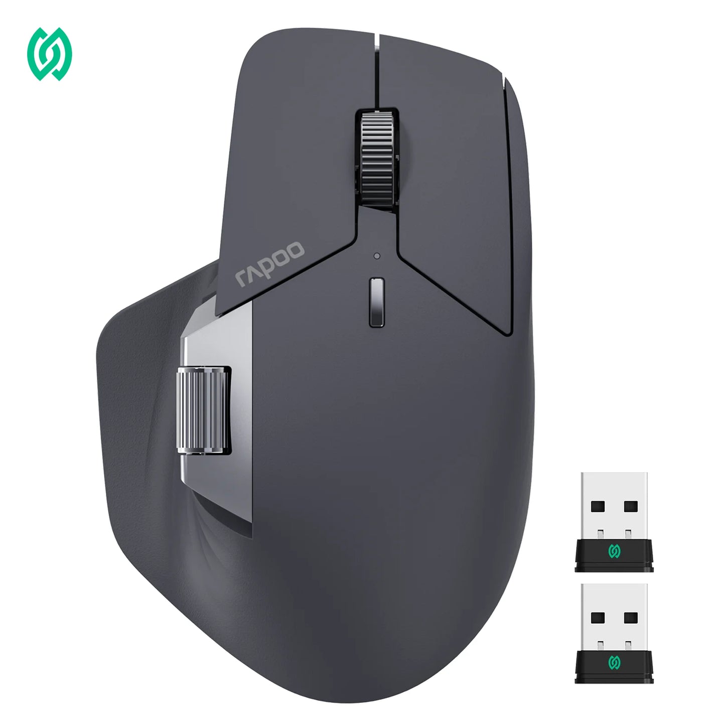 Rapoo MT720PRO Wireless Mouse NearLink + Bluetooth 5.0 Multi-Device 12000 DPI 2K Polling Rate Ergo for Work Gaming Quiet Clicks