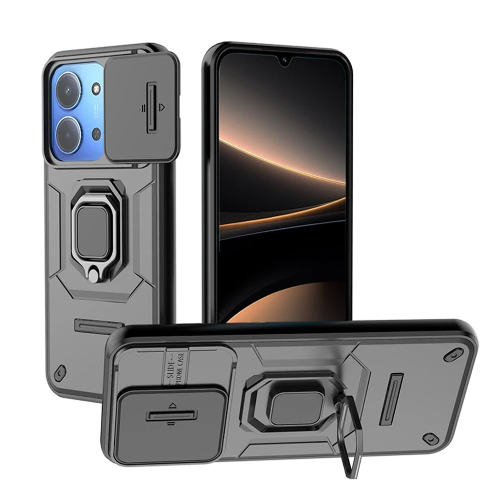 For Xiaomi Redmi 15C 4G 171mm Case Shockproof Armor Magnetic Holder Ring Case For Redmy 15C 15 C Redmi15C 4G Lens Protect Cover