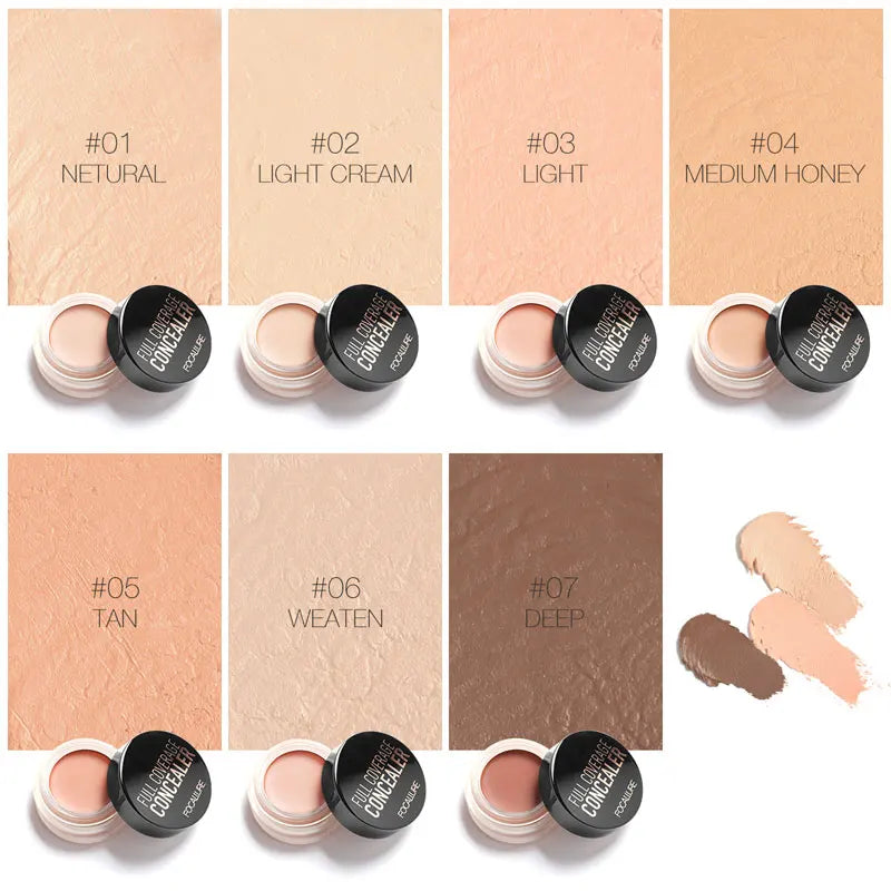 Wholesale FOCALLURE Waterproof Full Coverage Concealer Cream Oil-control Moisturizing Lightweight Foundation Makeup Cosmetics