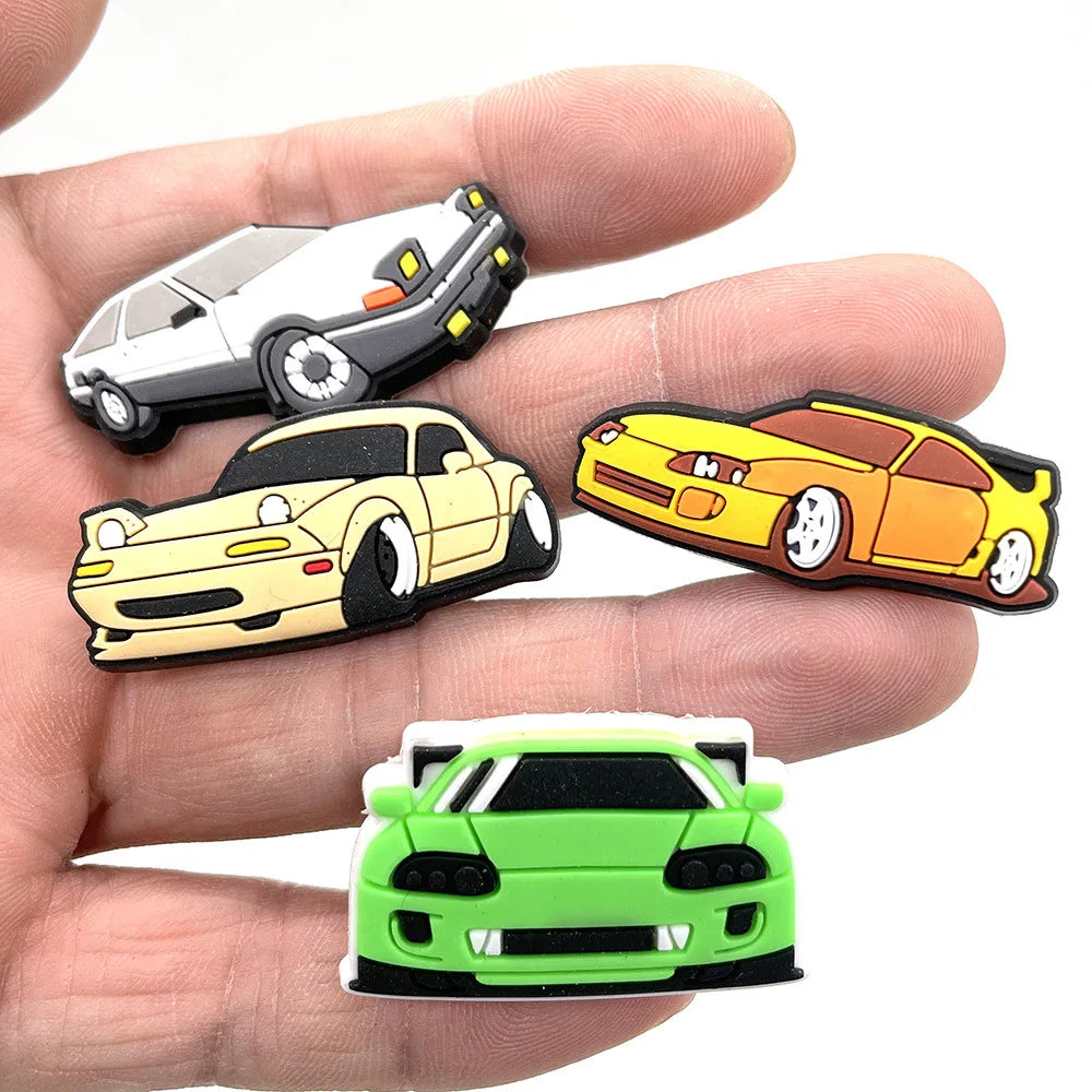 Car Shoe Charms Pin for Crocs Accessories Charms Clogs Bubble Slides Sandals PVC Shoe Decorations Accessories Party Gifts