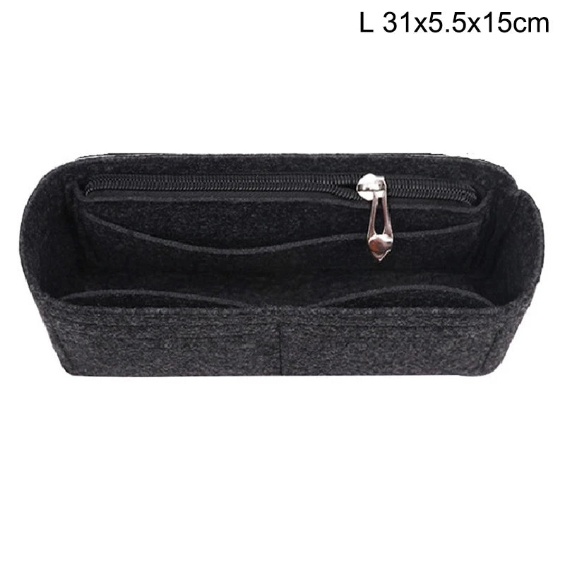 1PC Felt Insert Bag Organizer Makeup Organizers Liner Perfect for Brand Women's Handbags For And Cosmetic Bags