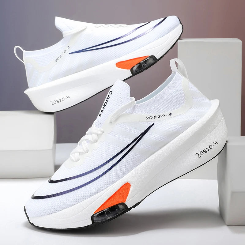Men's Casual Sports Running Shoes - Lightweight Cushioning Sneakers with Breathable Toe Design and Non-Slip Sole - Suitable for Gym, Jogging, and Everyday Wear - All-Season Performance Shoes with a Dynamic Appearance, Stable