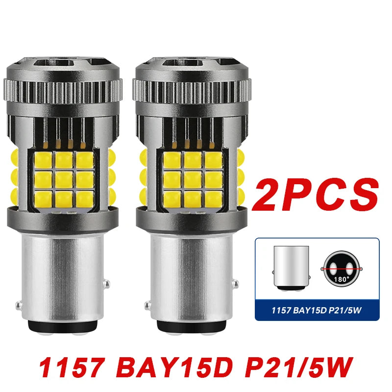 Yirui 2pcs Automobile Accessory LED Canbus 3030 36SMD Turn Signal Light Anti-strobe 1156 1157 7440 7443 With Fan Tail Brake Bulb