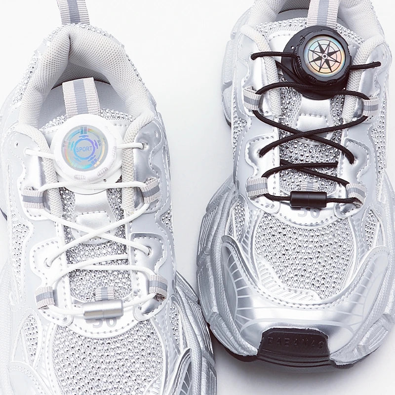 Install Simple Swivel Buckle Laces Automatic Shoelaces Without Ties Unisex Thick Rope Tennis Sneakers Shoelace Shoe Accessories