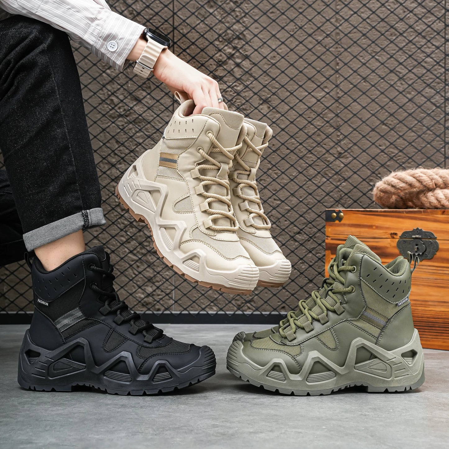 New fashion versatile shoes suitable for outdoor hiking and mountaineering, casual sports shoes for men