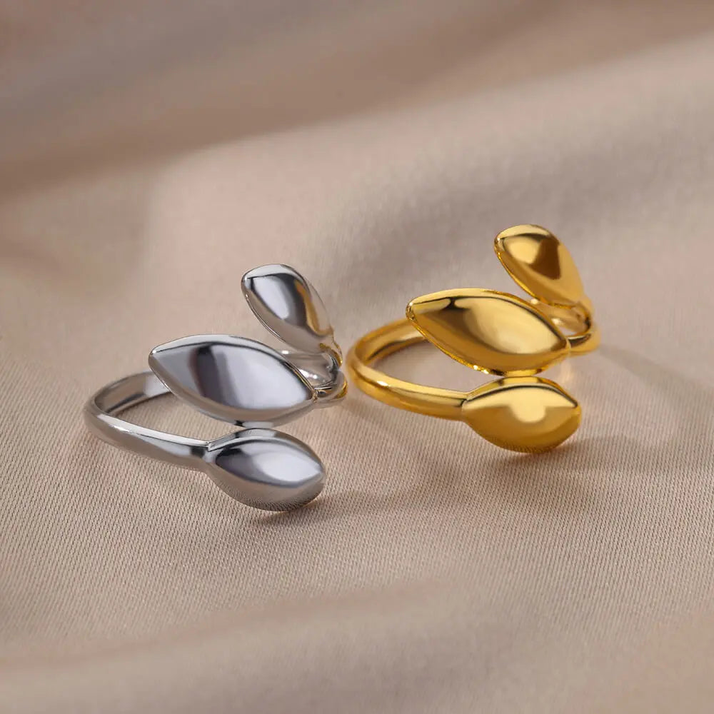 40 Style Rings for Women Stainless Steel Rings Classic Gold Color Adjustable Rings Wedding Aesthetic Jewelry Gift Free Shipping