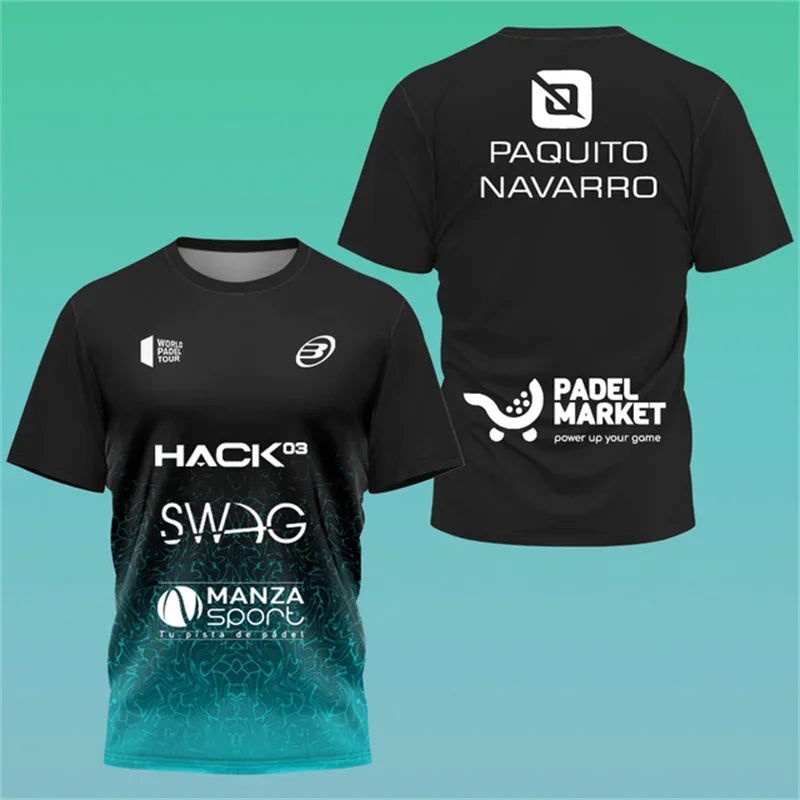 Men's tennis sports T-shirt, badminton and table tennis training clothes, boutique style, suitable for summer, short sleeves, lo