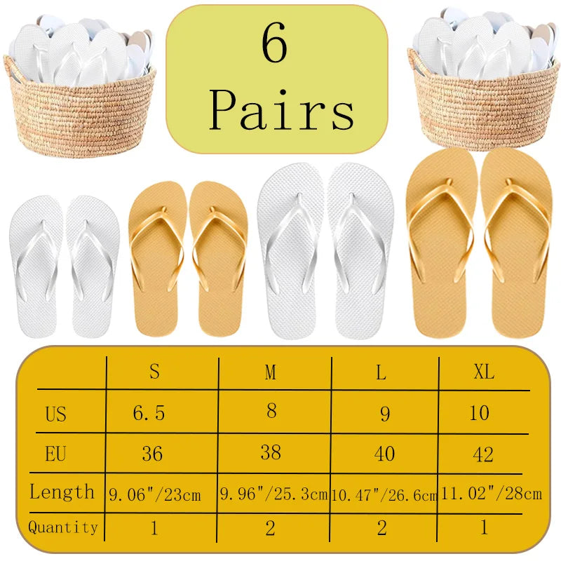 6-30Pairs Flip Flops for Wedding Guests Wedding Sandals Slippers Woman Men Wedding Favors Gifts Sign Bridesmaid Beach Hen Party