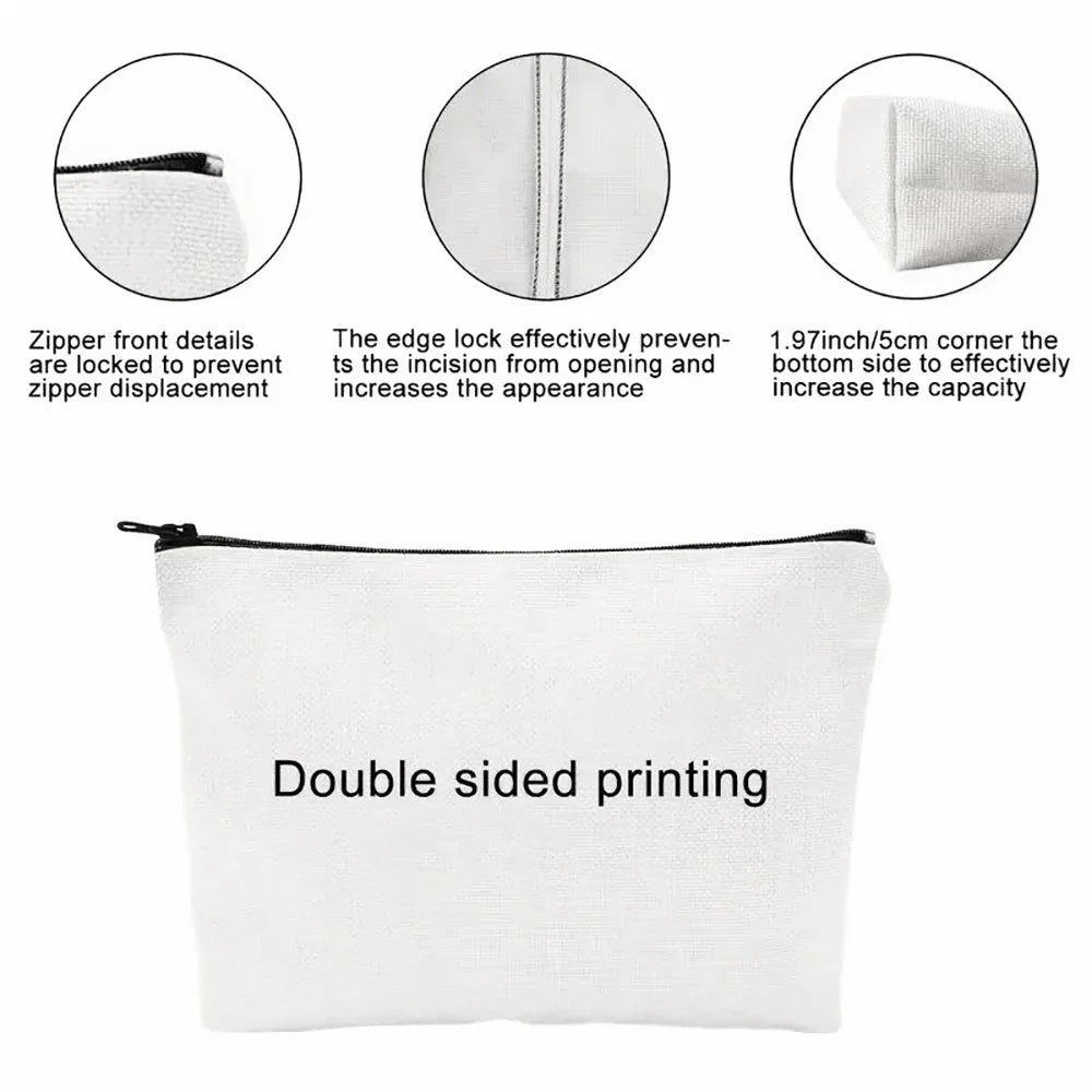 Animal Tree Printing Cosmetic Bag Foldable Lightweight Zipper Closure Makeup Bag for Women and Girls