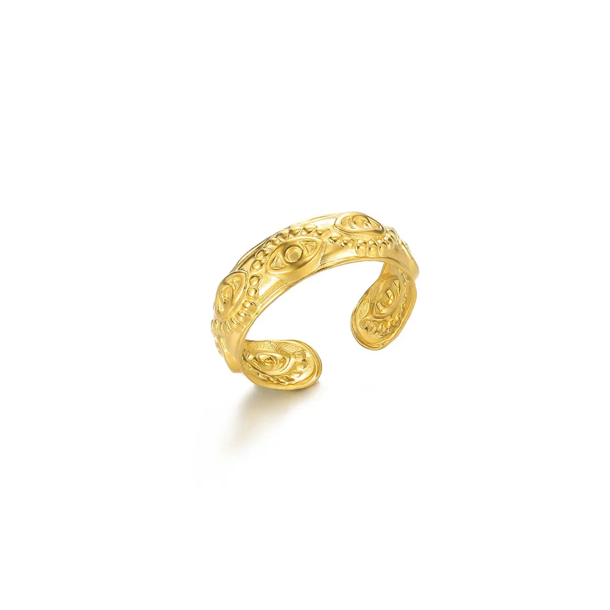 Luxury Zircon Evil Eye Rings For Women Gold Color Lucky Eye Opening Ring Women Trendy Punk Gothic Aesthetic Jewelry Accessories