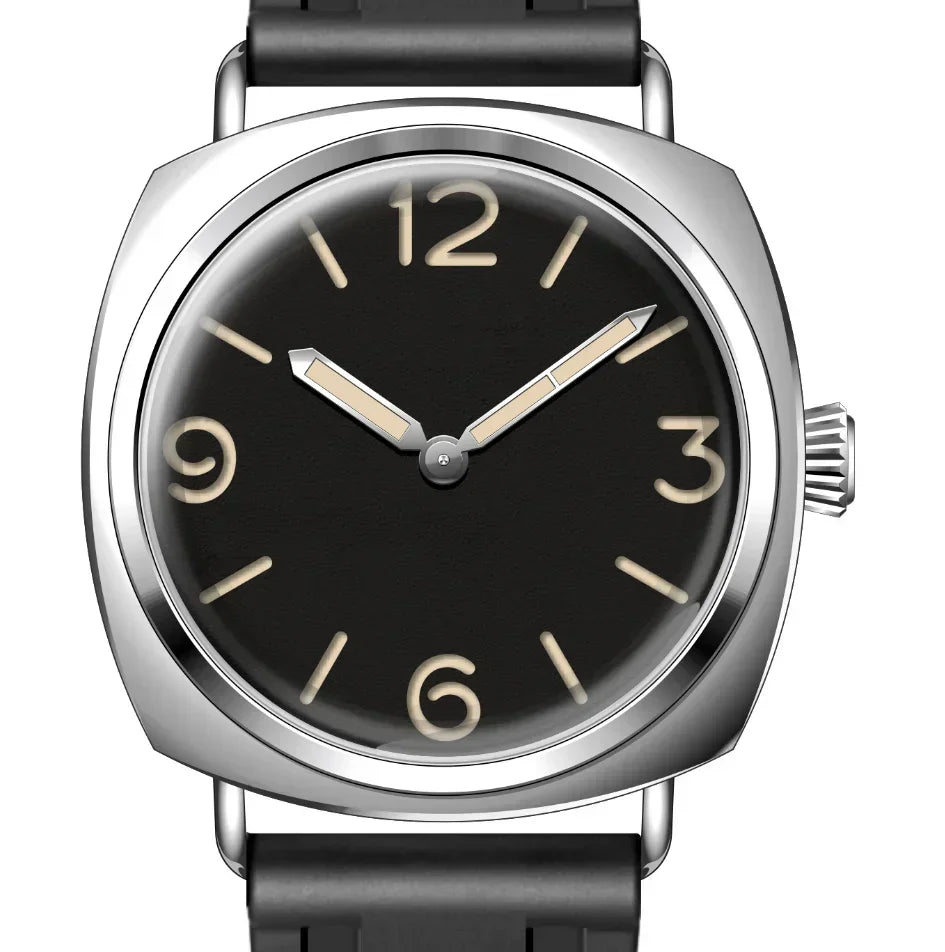 Homage Military Watches for Seiko Vh31 Sterile Dial Super Luminous 100M Waterproof Dome Len Vintage Men's Quartz Wristwatches