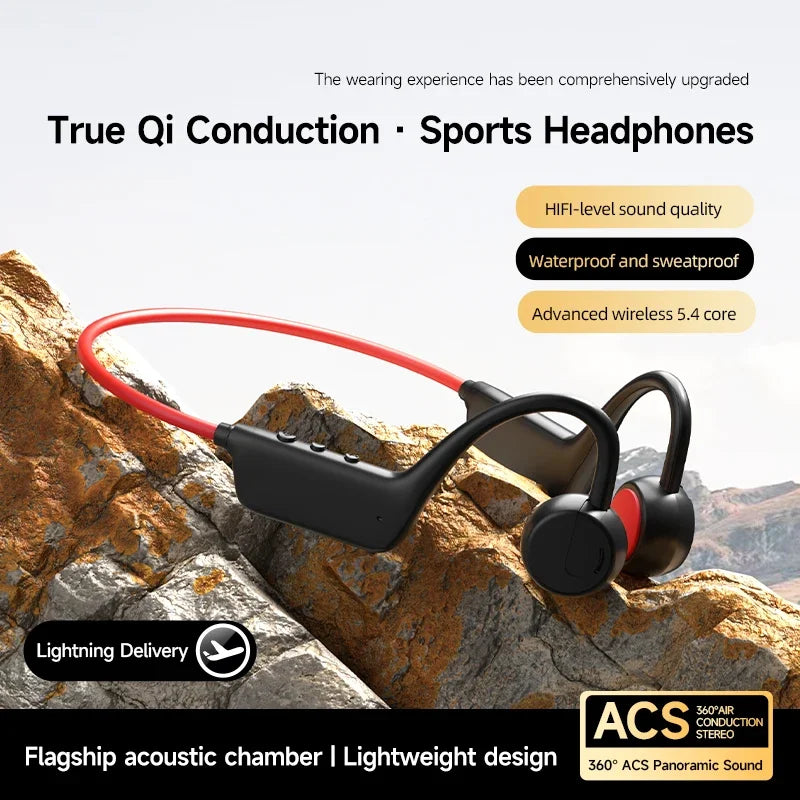 Wireless Bone Conduction Headset Swimming Sports Headphone IPX8 Bluetooth 5.4 With Mic Waterproof Exercise Fitness 2026 NEW