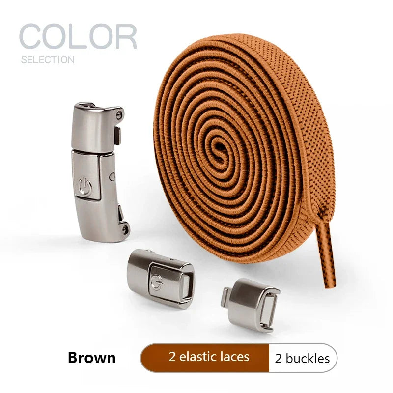 New Press Lock Shoelaces Without ties Gradient Flats Elastic Laces Sneakers Kids Adult No Tie Shoe laces for Shoes Accessories
