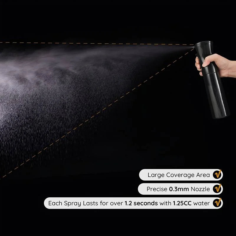 200ml Continuous Fine Mist Spray Bottle Hairdressing High Pressure Water Sprayer for Salon Barber Alcohol Makeup Atomizer Tool