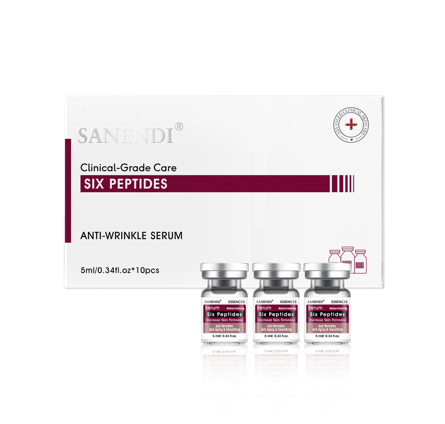 Hyaluronic Serum for Face10 pcs Lot for Moisturizing Hyaluron Acid Vitamain C Six Peptide EGF VC Facial SNAIL EXTRACT Skin Care