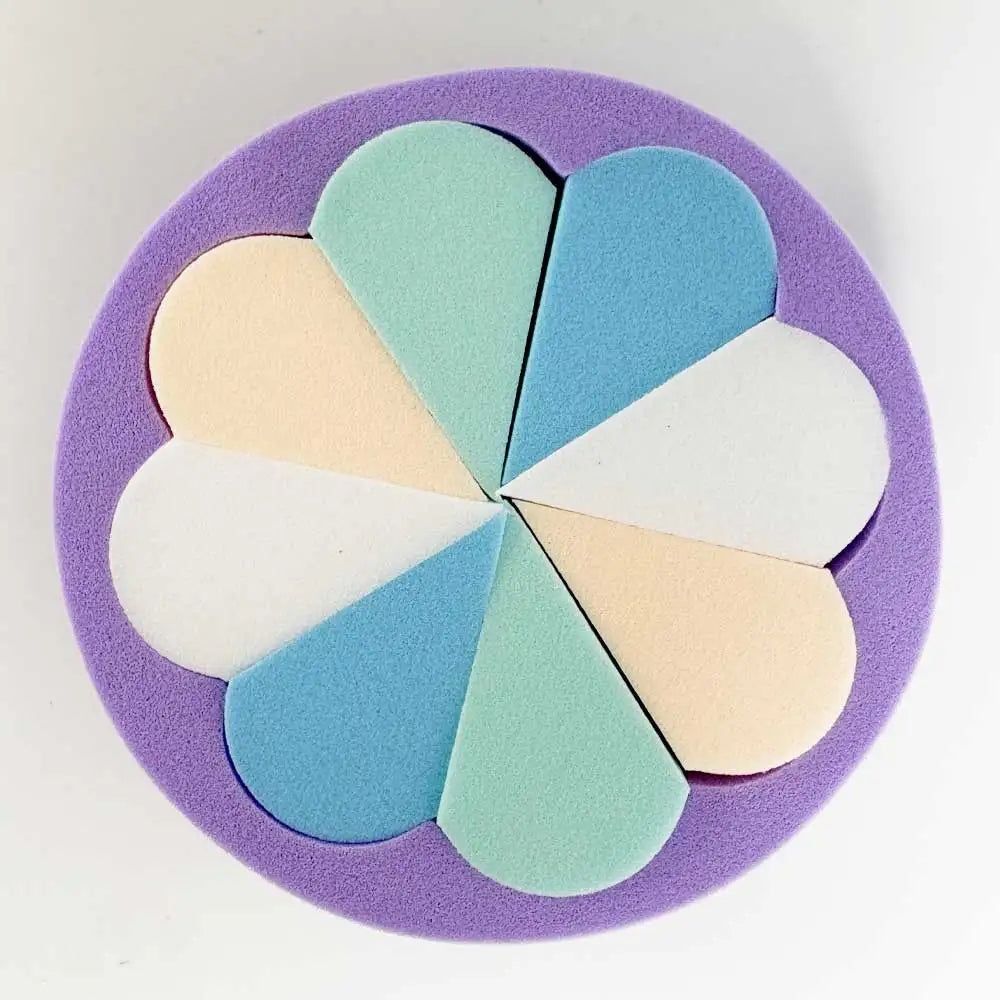 8Pcs Petal Makeup Sponges - Random Color for Foundation/Concealer | Soft Reusable Hypoallergenic Cosmetic Tools
