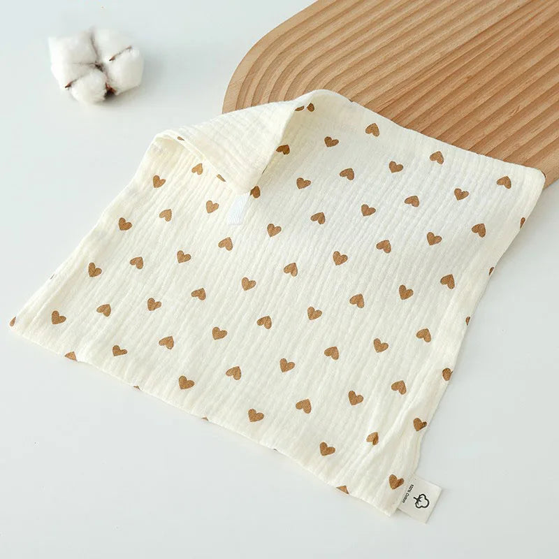 4pcs New Baby Washcloth Newborn Burp Cloth Square Towels Cute Koala Bear Pure Cotton Soft Absorbent Gauze Cotton Baby Towels