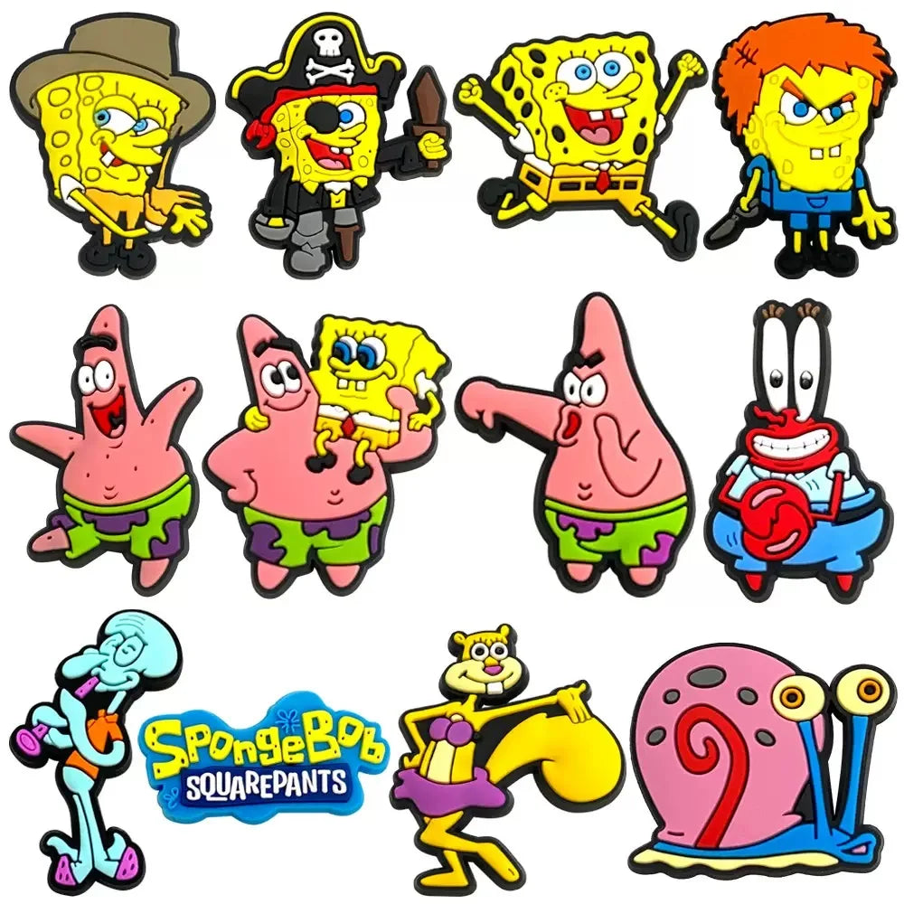 1-100pcs Shoe Charms PVC Shoes Accessories Decorations for Crocs,Bubble Slides Clog Sandals Wristband Buckle Kids Paryt Gifts