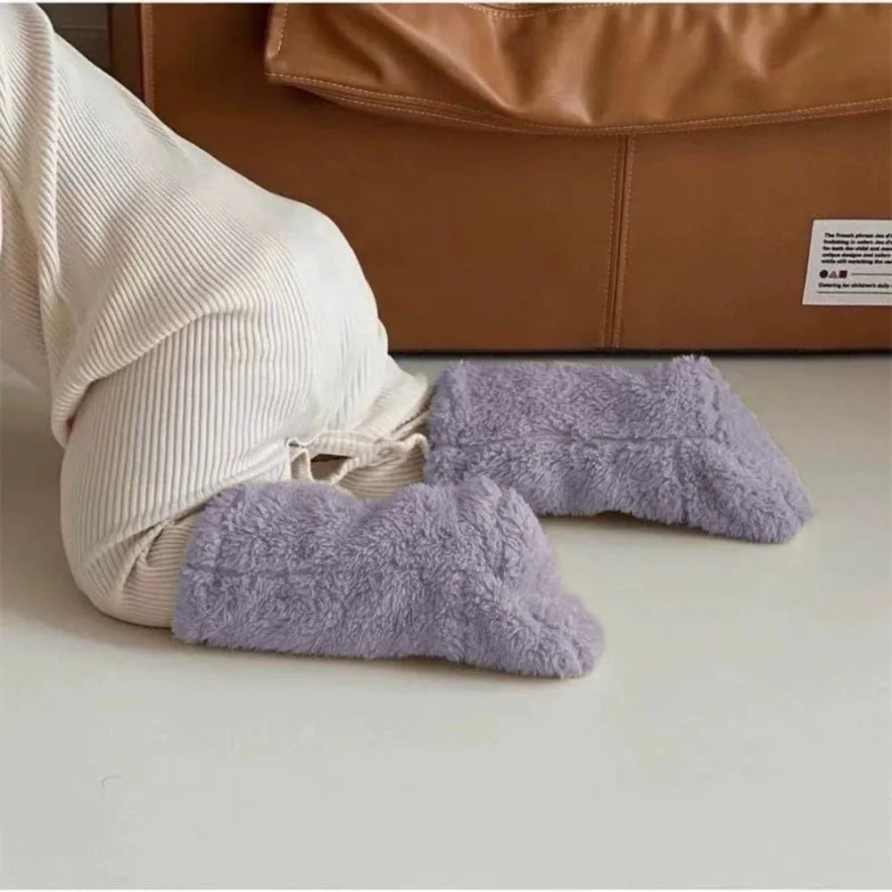 1 Pair Casual Thickened Newborn Baby Socks Anti-slip Solid Color Kids Floor Socks Warm Baby Foot Warmer Infant Winter