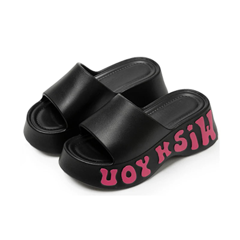2025 New Trend Conciser Summer Ladies' Shoes Outdoors Cosy Slides Soft Sole Pantshoes Home Sandals For Women Slippers Flip Flops