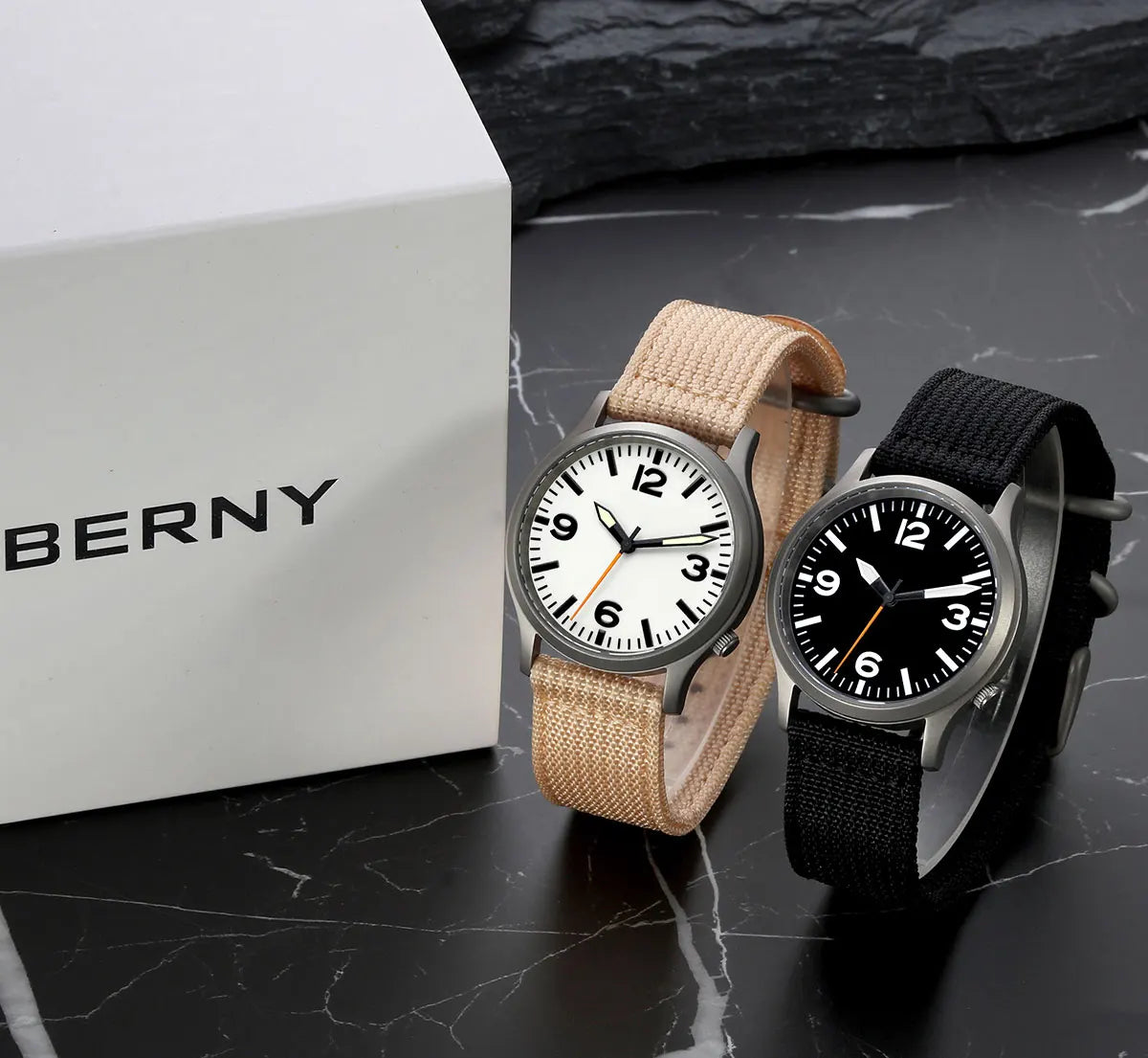 BERNY Titanium Men Watch Lightweight Super Luminous Dial Sports Quartz Watches for Men Sapphire 5AMT Waterproof Wristwatch