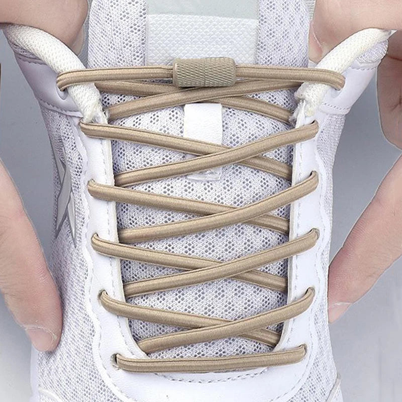 17 colors Round Elastic Laces without ties Metal Buckle Shoelace Sneakers Quick shoelaces Shoe Accessories 1Pair/2Pair