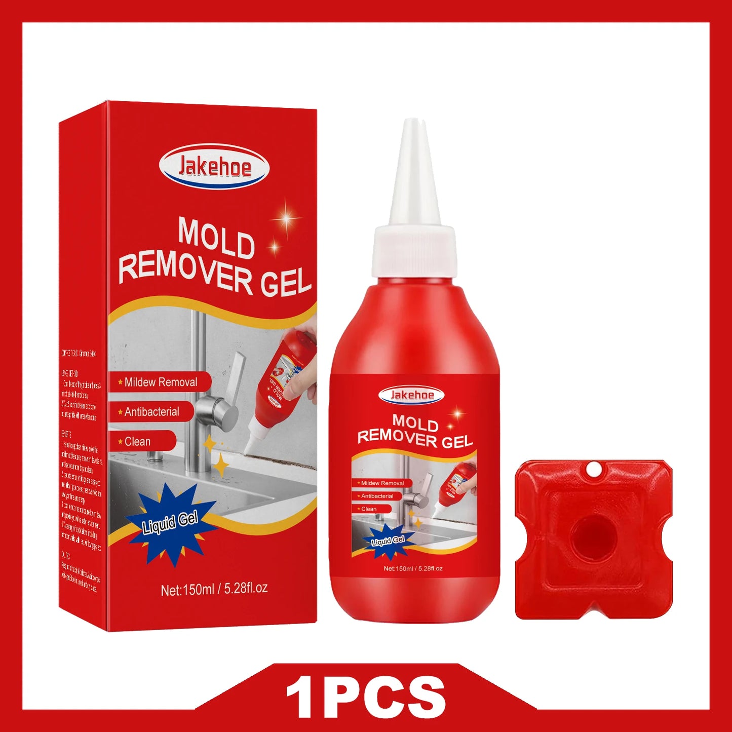 JAKEHOE Household Mold Remover Gel Deeply Clean Mildew Remove Mildew Stains Odors Mold Cleaning Gel for Wall Tiles Window Gaps