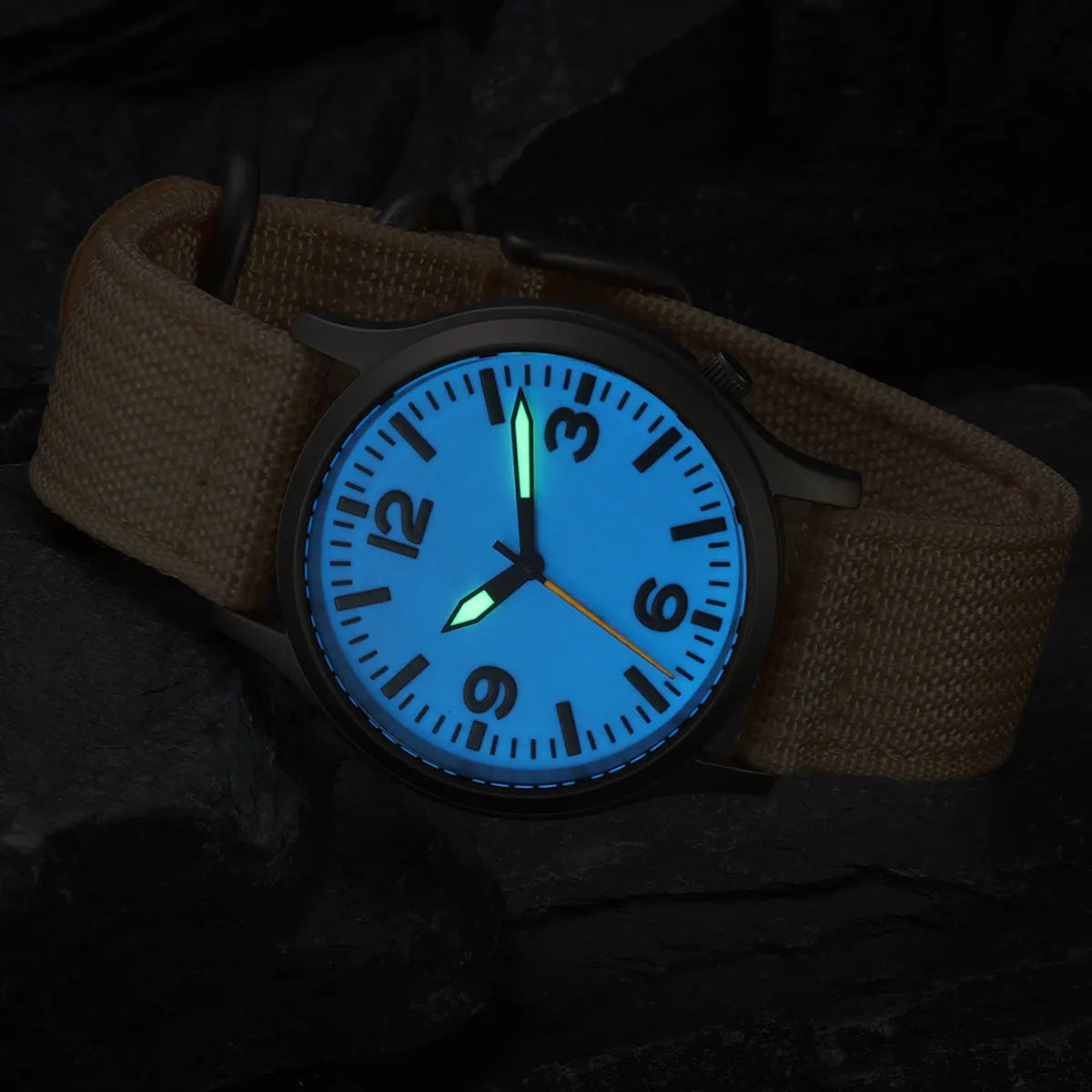 BERNY Titanium Men Watch Lightweight Super Luminous Dial Sports Quartz Watches for Men Sapphire 5AMT Waterproof Wristwatch