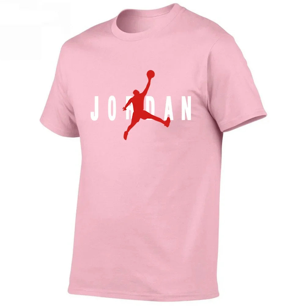 2026 Men's New High Quality Short Sleeve T-shirt Cotton Sweat Absorption Printed Sports T-shirt Men Casual Fashion Short Sleeve