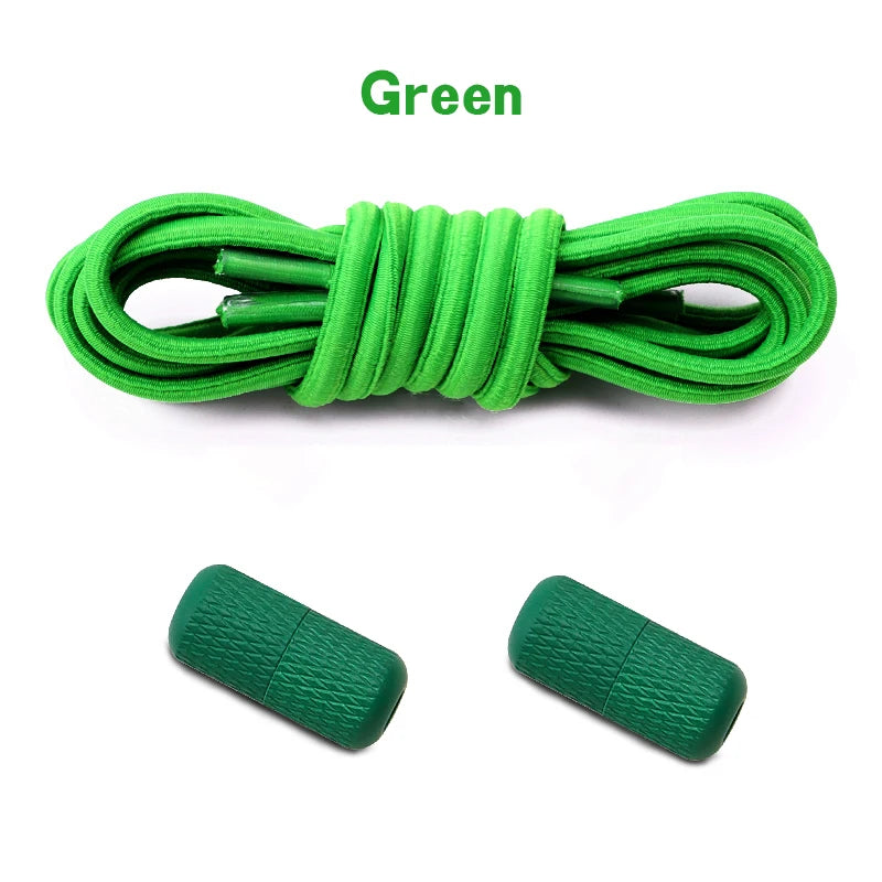 17 colors Round Elastic Laces without ties Metal Buckle Shoelace Sneakers Quick shoelaces Shoe Accessories 1Pair/2Pair