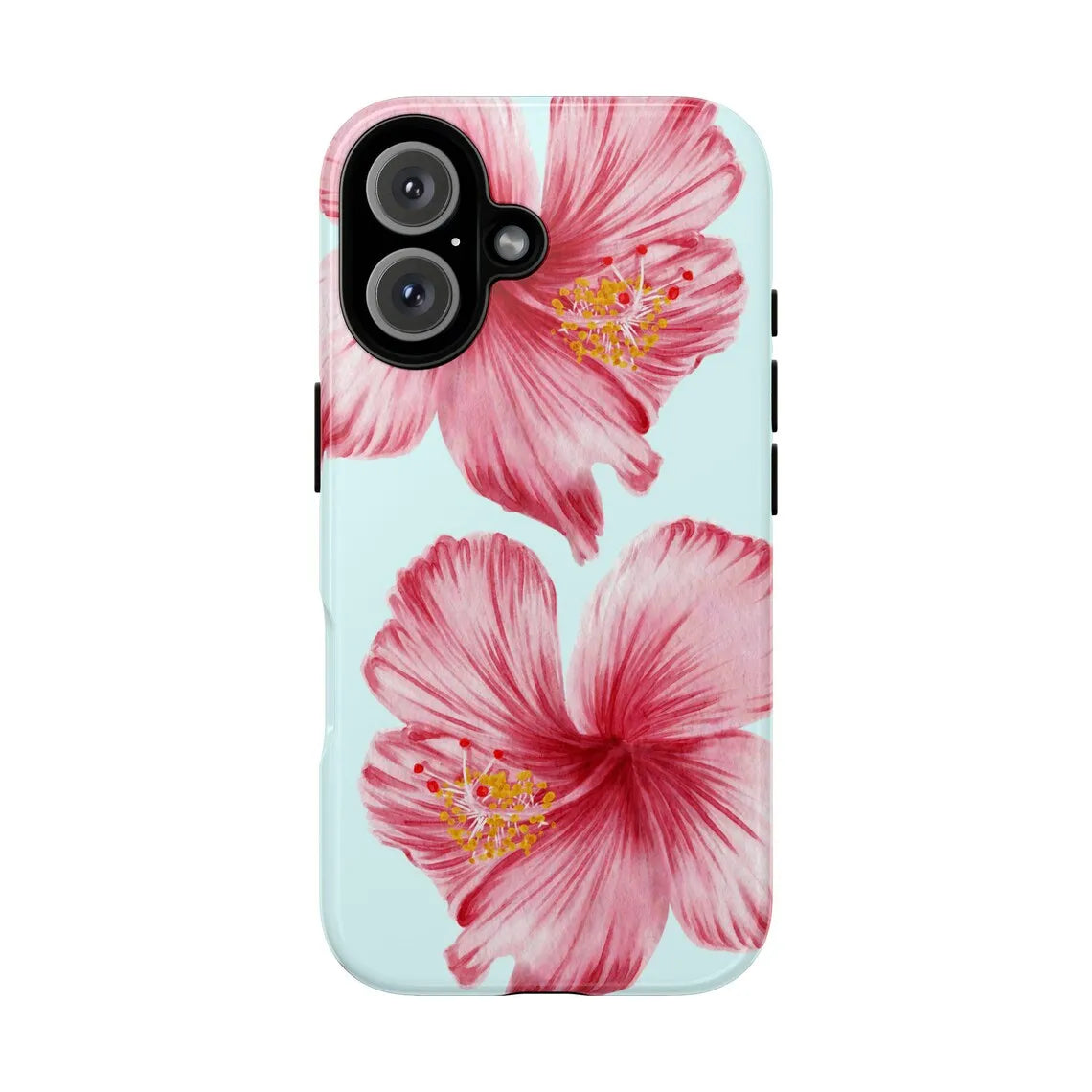 Two flowers luxury design Phone Case for iPhone 17 16 15 14 13 12 11 7 8 Air Pro Max Plus Luxury Double-layer Back Cover