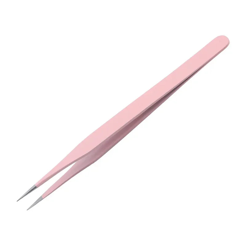 Eyebrow Tweezers Stainless Steel Slant Tip Hair Removal Makeup Tool Kit Eyelashes Extension High Precision Anti-Static Tweezers