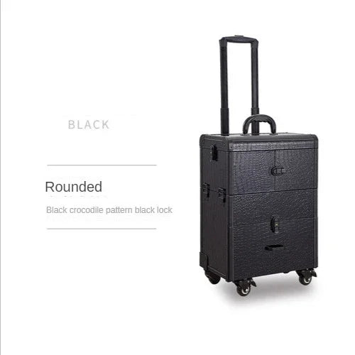 Travel Cosmetic Trolley Case Tattoo Storage Toolbox Multifunctional Makeup Case Professional Beauty and Nail Trolley Luggage