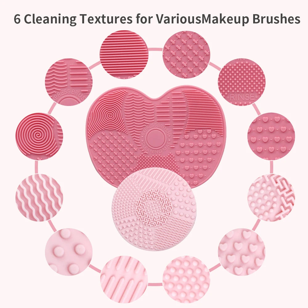 Silicone Makeup Brush Cleaner Mat Cosmetics Brush Cleaning Tool Mat Professional Eyeshadow Foundation Brush Cleaner Mat Makeup