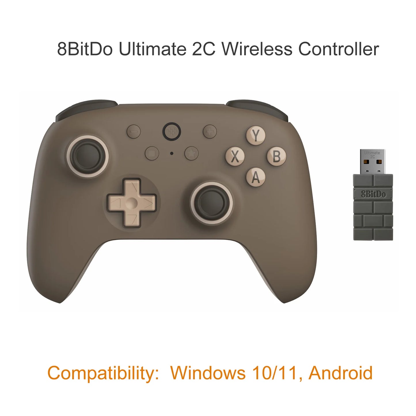 8Bitdo Ultimate 2C Wireless Controller for Windows PC and Android, with 1000Hz Polling Rate, Hall Effect Joysticks Gamepad